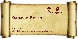 Kastner Erika névjegykártya
